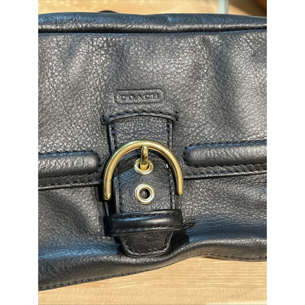 Coach Campbell Bag F25150 Crossbody Black Leather Gold Hardware Great Condition - Picture 2 of 9